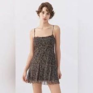 NWT Urban Outfitters UO Moxie Mesh Mini Slip Dress - size SP